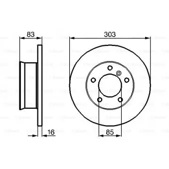 Jeu de 2 disques de frein avant BOSCH 0 986 478 189