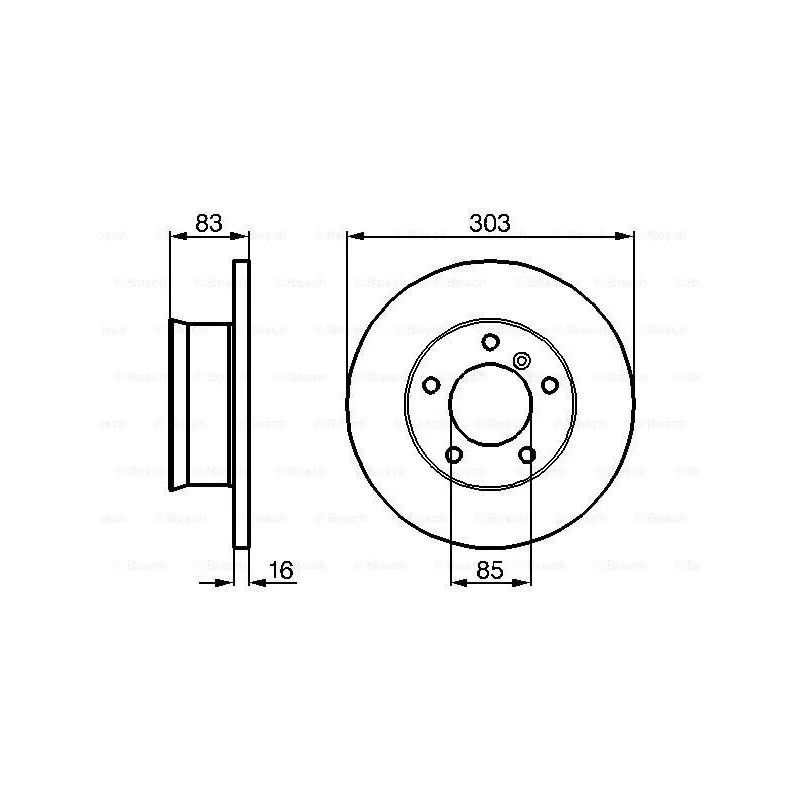 Jeu de 2 disques de frein avant BOSCH 0 986 478 189