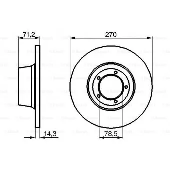 Jeu de 2 disques de frein avant BOSCH 0 986 478 190