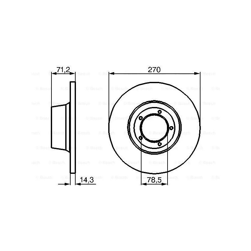 Jeu de 2 disques de frein avant BOSCH 0 986 478 190