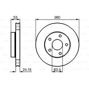 Jeu de 2 disques de frein avant BOSCH 0 986 478 195