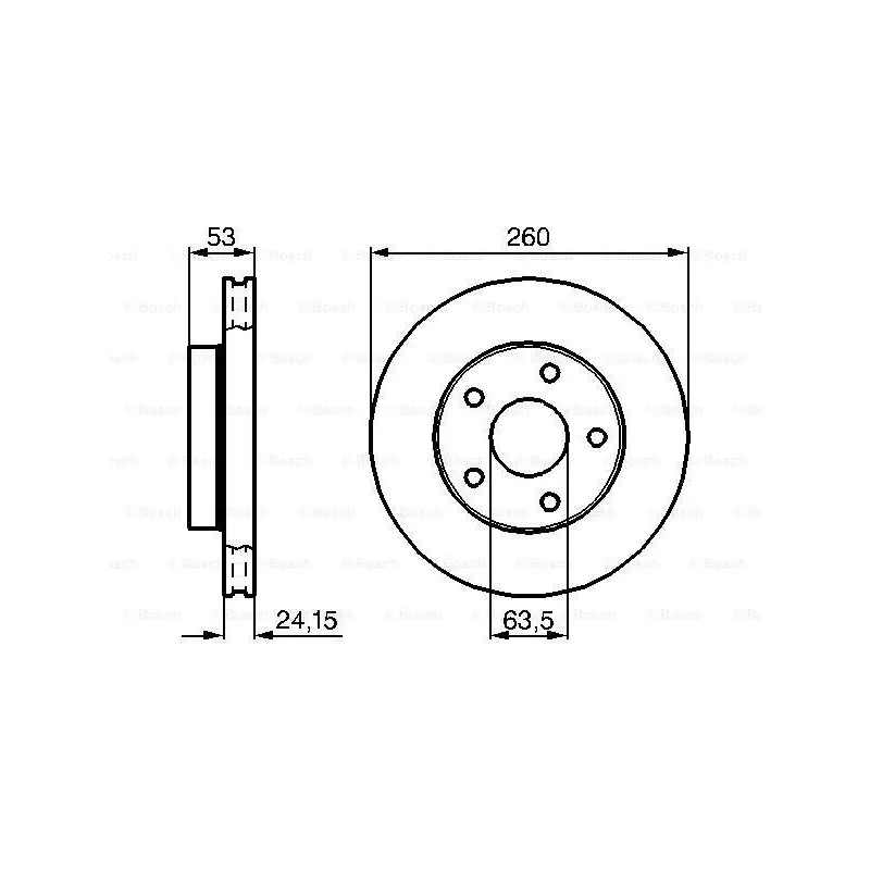 Jeu de 2 disques de frein avant BOSCH 0 986 478 195