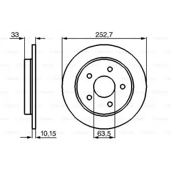 Jeu de 2 disques de frein arrière BOSCH 0 986 478 196
