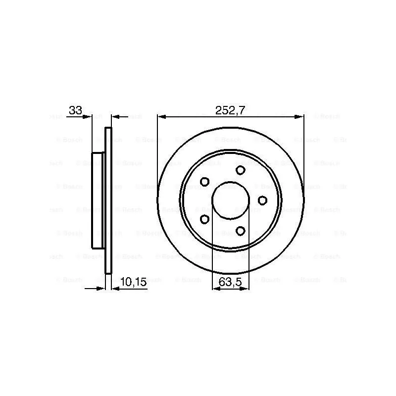 Jeu de 2 disques de frein arrière BOSCH 0 986 478 196