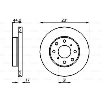 Jeu de 2 disques de frein avant BOSCH 0 986 478 203
