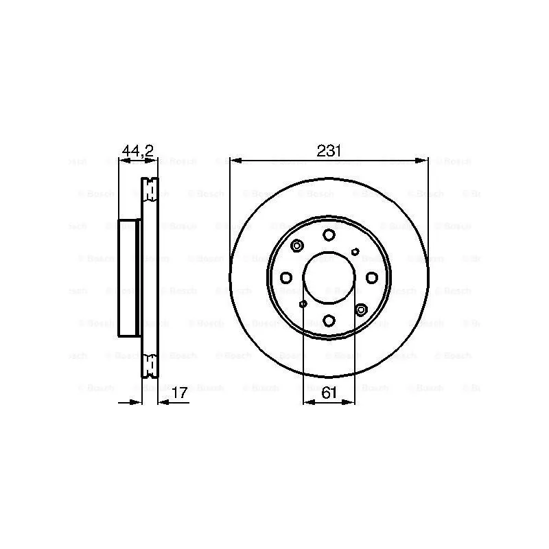 Jeu de 2 disques de frein avant BOSCH 0 986 478 203