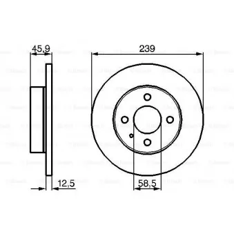 Jeu de 2 disques de frein avant BOSCH 0 986 478 212