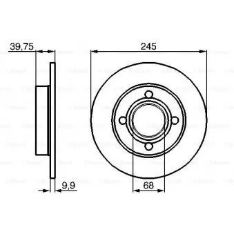 Jeu de 2 disques de frein arrière BOSCH 0 986 478 216