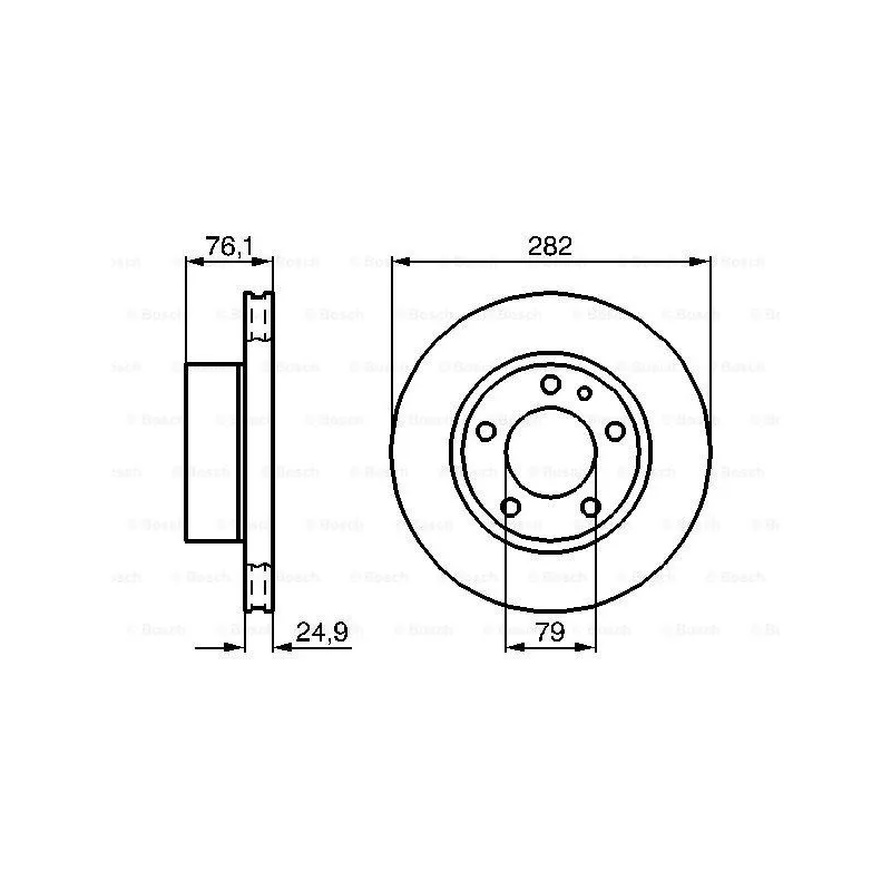 Jeu de 2 disques de frein avant BOSCH 0 986 478 217