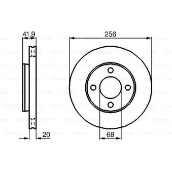 Jeu de 2 disques de frein avant BOSCH 0 986 478 225