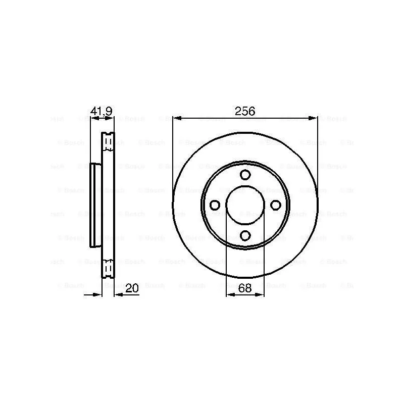 Jeu de 2 disques de frein avant BOSCH 0 986 478 225