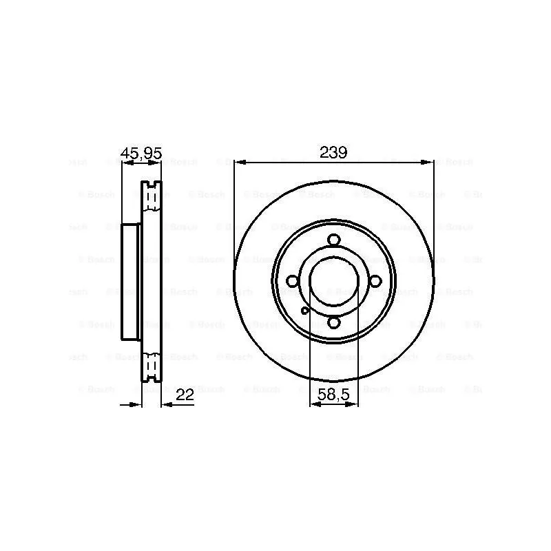 Jeu de 2 disques de frein avant BOSCH 0 986 478 228