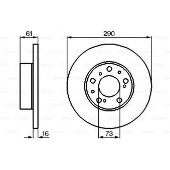 Jeu de 2 disques de frein avant BOSCH 0 986 478 234