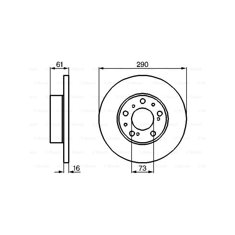 Jeu de 2 disques de frein avant BOSCH 0 986 478 234