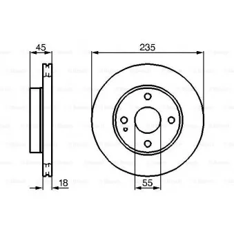 Jeu de 2 disques de frein avant BOSCH 0 986 478 241