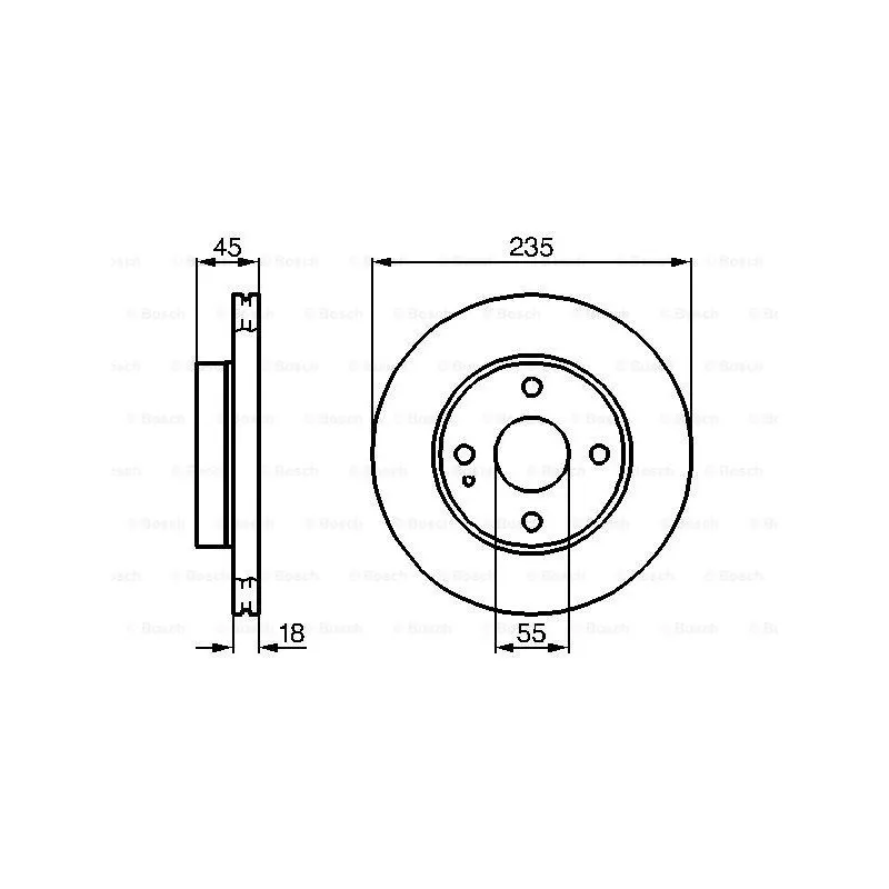 Jeu de 2 disques de frein avant BOSCH 0 986 478 241