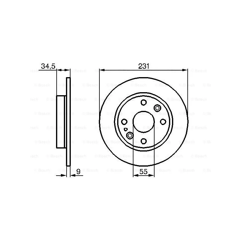 Jeu de 2 disques de frein arrière BOSCH 0 986 478 242