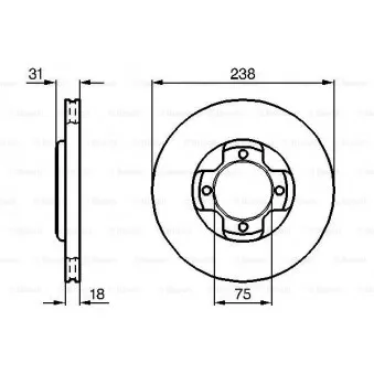 Jeu de 2 disques de frein avant BOSCH 0 986 478 249