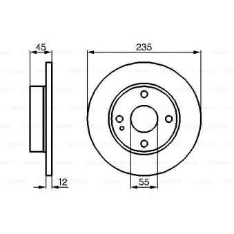 Jeu de 2 disques de frein avant BOSCH 0 986 478 252