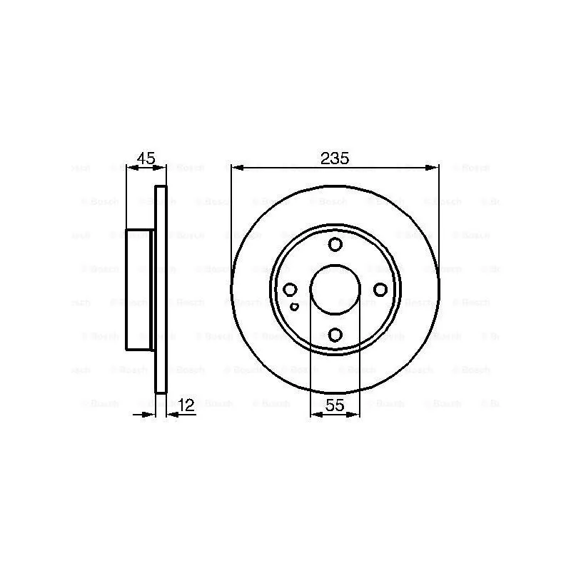 Jeu de 2 disques de frein avant BOSCH 0 986 478 252