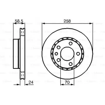 Jeu de 2 disques de frein avant BOSCH 0 986 478 265