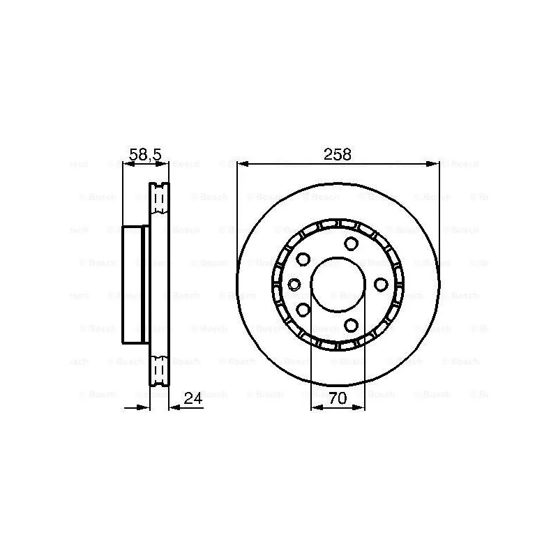 Jeu de 2 disques de frein avant BOSCH 0 986 478 265