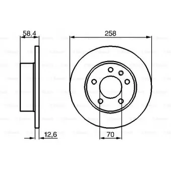 Jeu de 2 disques de frein avant BOSCH 0 986 478 266