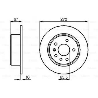 Jeu de 2 disques de frein arrière BOSCH 0 986 478 267
