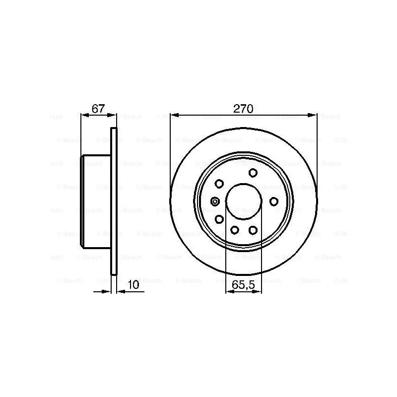 Jeu de 2 disques de frein arrière BOSCH 0 986 478 267