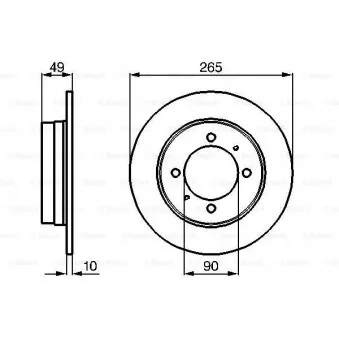 Jeu de 2 disques de frein arrière BOSCH 0 986 478 272