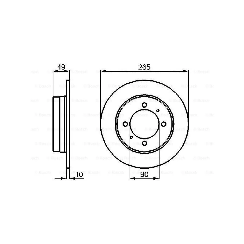 Jeu de 2 disques de frein arrière BOSCH 0 986 478 272