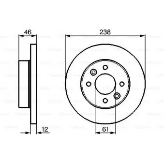 Jeu de 2 disques de frein avant BOSCH 0 986 478 274