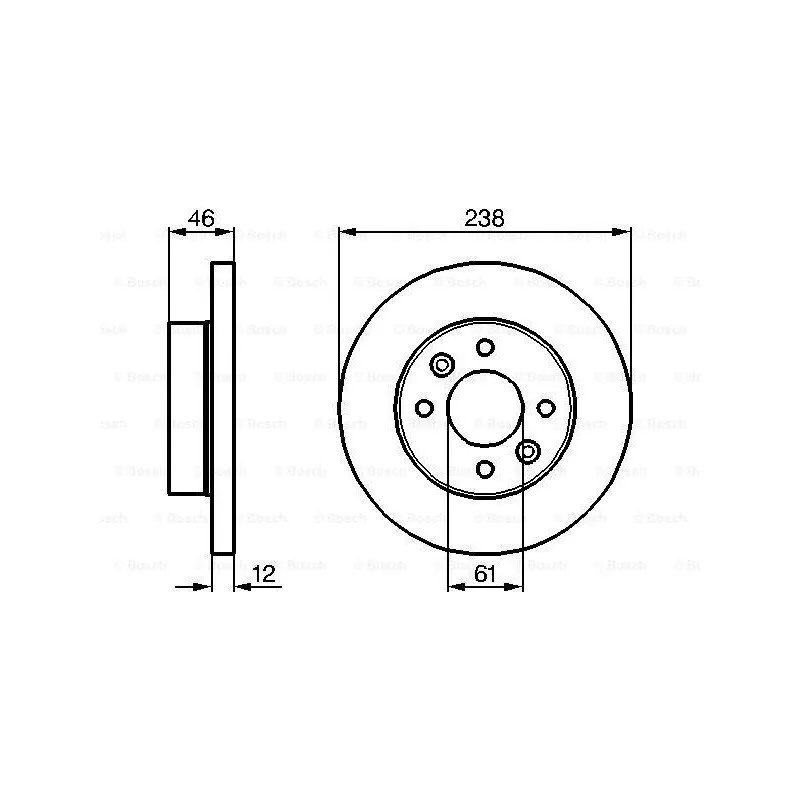 Jeu de 2 disques de frein avant BOSCH 0 986 478 274