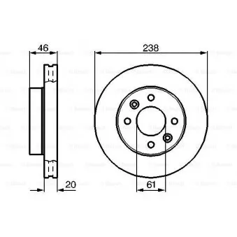 Jeu de 2 disques de frein avant BOSCH 0 986 478 275