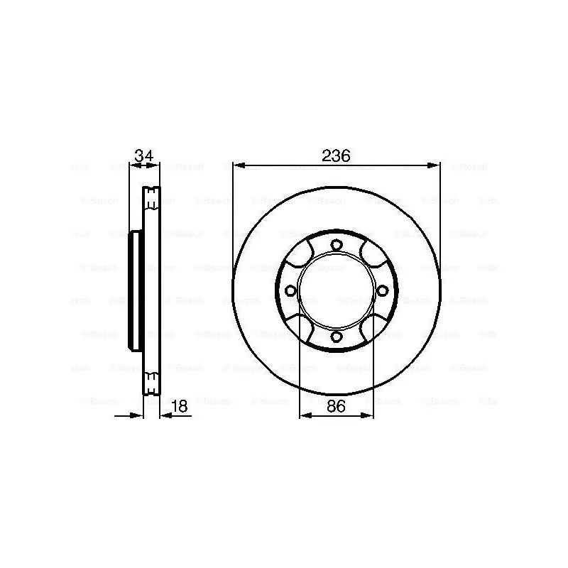Jeu de 2 disques de frein avant BOSCH 0 986 478 277