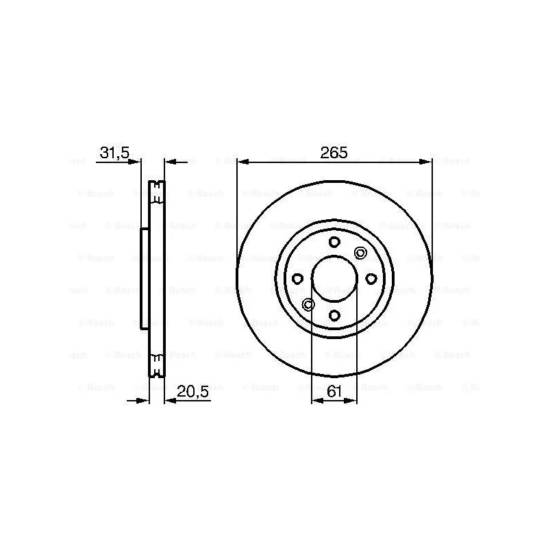 Jeu de 2 disques de frein avant BOSCH 0 986 478 279