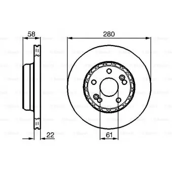 Jeu de 2 disques de frein avant BOSCH 0 986 478 280