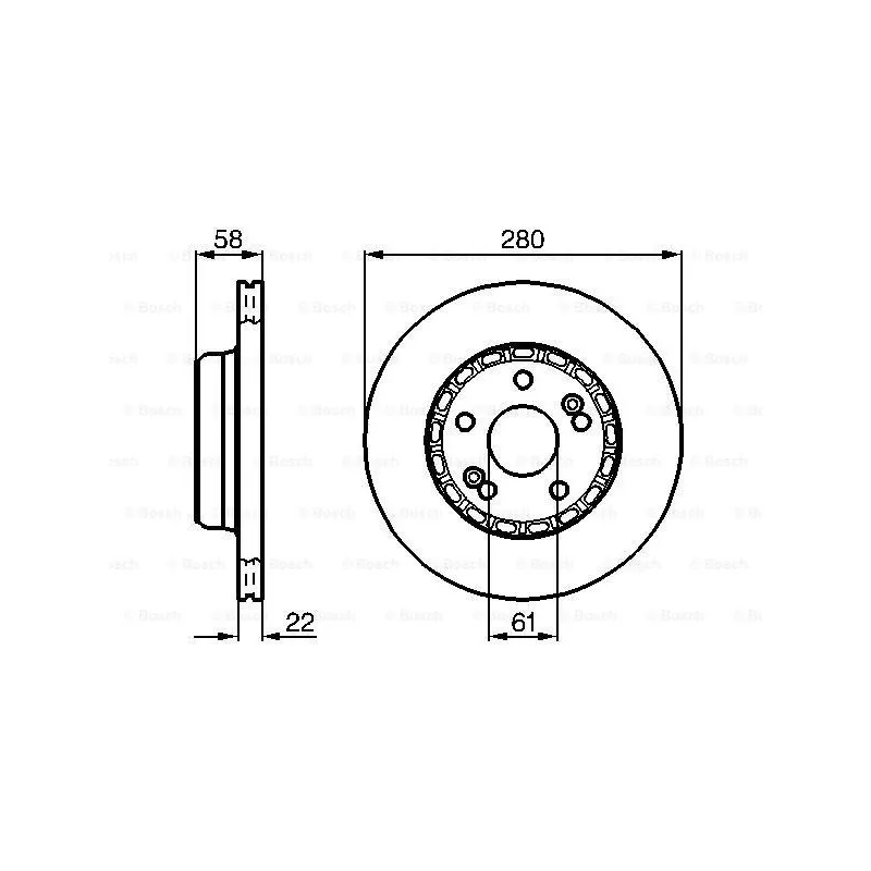 Jeu de 2 disques de frein avant BOSCH 0 986 478 280
