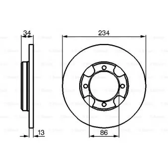 Jeu de 2 disques de frein avant BOSCH 0 986 478 282