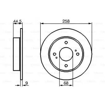 Jeu de 2 disques de frein arrière BOSCH 0 986 478 284