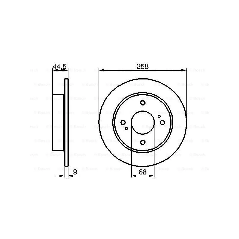 Jeu de 2 disques de frein arrière BOSCH 0 986 478 284