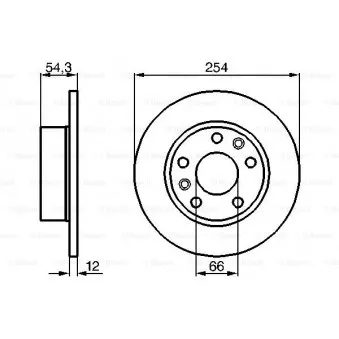 Jeu de 2 disques de frein arrière BOSCH 0 986 478 289