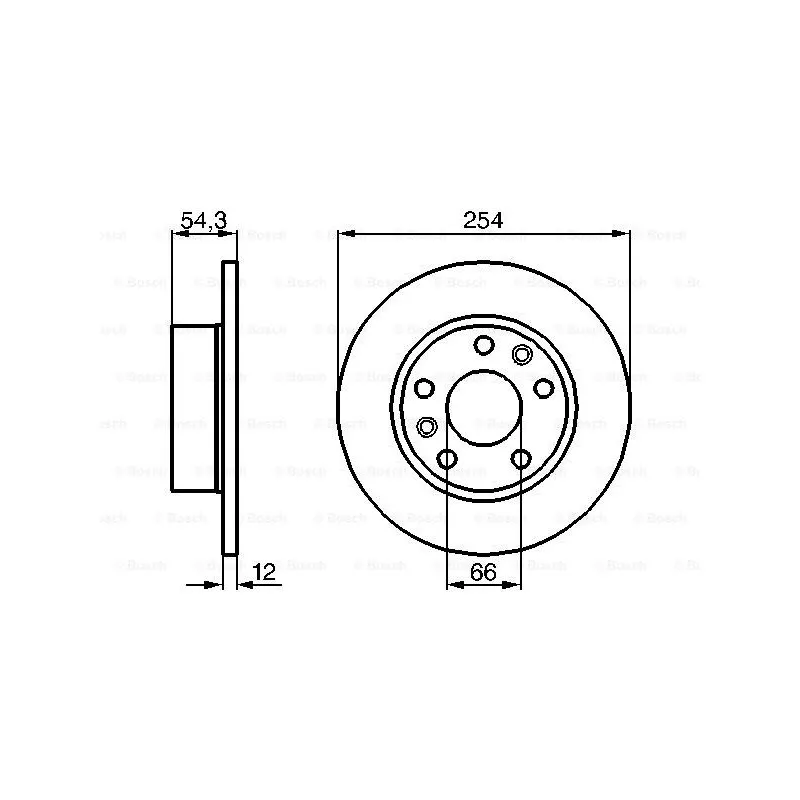 Jeu de 2 disques de frein arrière BOSCH 0 986 478 289