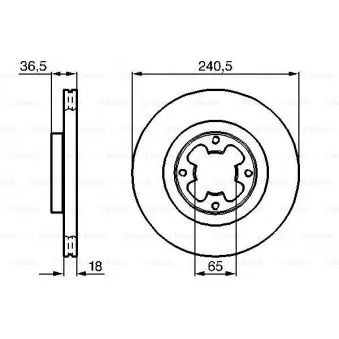 Jeu de 2 disques de frein avant BOSCH 0 986 478 292