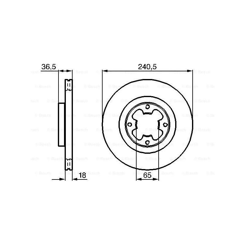 Jeu de 2 disques de frein avant BOSCH 0 986 478 292