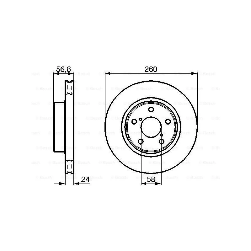 Jeu de 2 disques de frein avant BOSCH 0 986 478 293