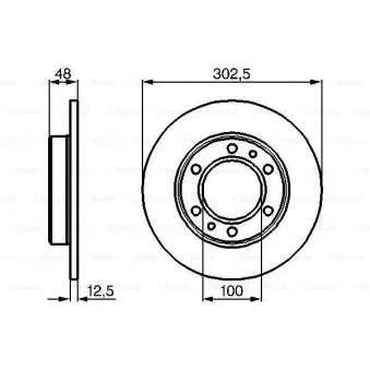 Jeu de 2 disques de frein avant BOSCH 0 986 478 304