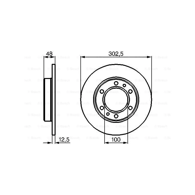 Jeu de 2 disques de frein avant BOSCH 0 986 478 304