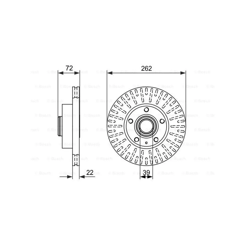 Jeu de 2 disques de frein avant BOSCH 0 986 478 307