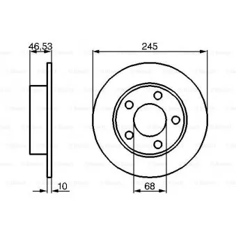 Jeu de 2 disques de frein arrière BOSCH 0 986 478 315